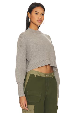 Free People Easy Street Crop Pullover in Heather Grey from Revolve.com | Revolve Clothing (Global)