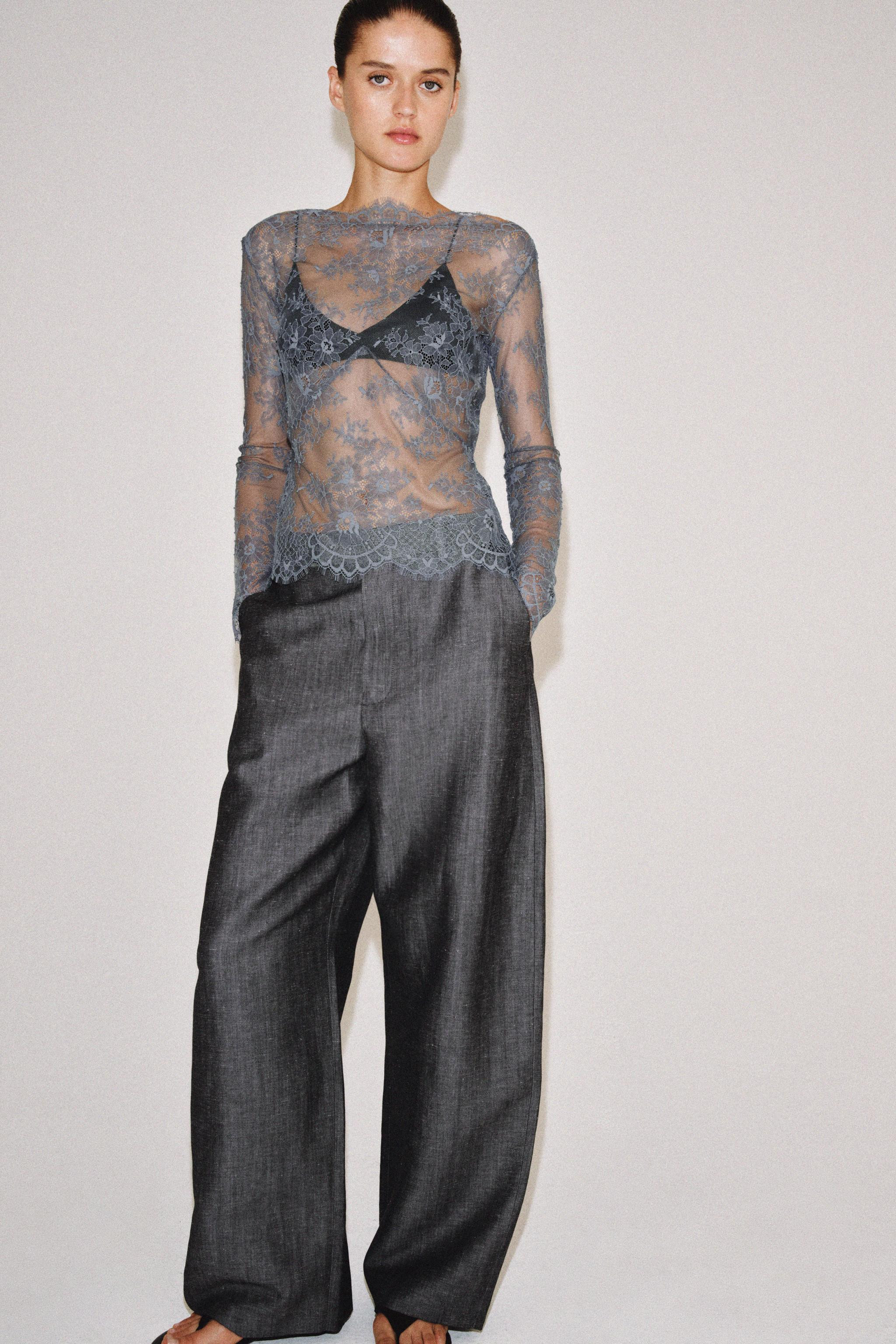 TOP MIT SPITZE ZW COLLECTION | Zara DE