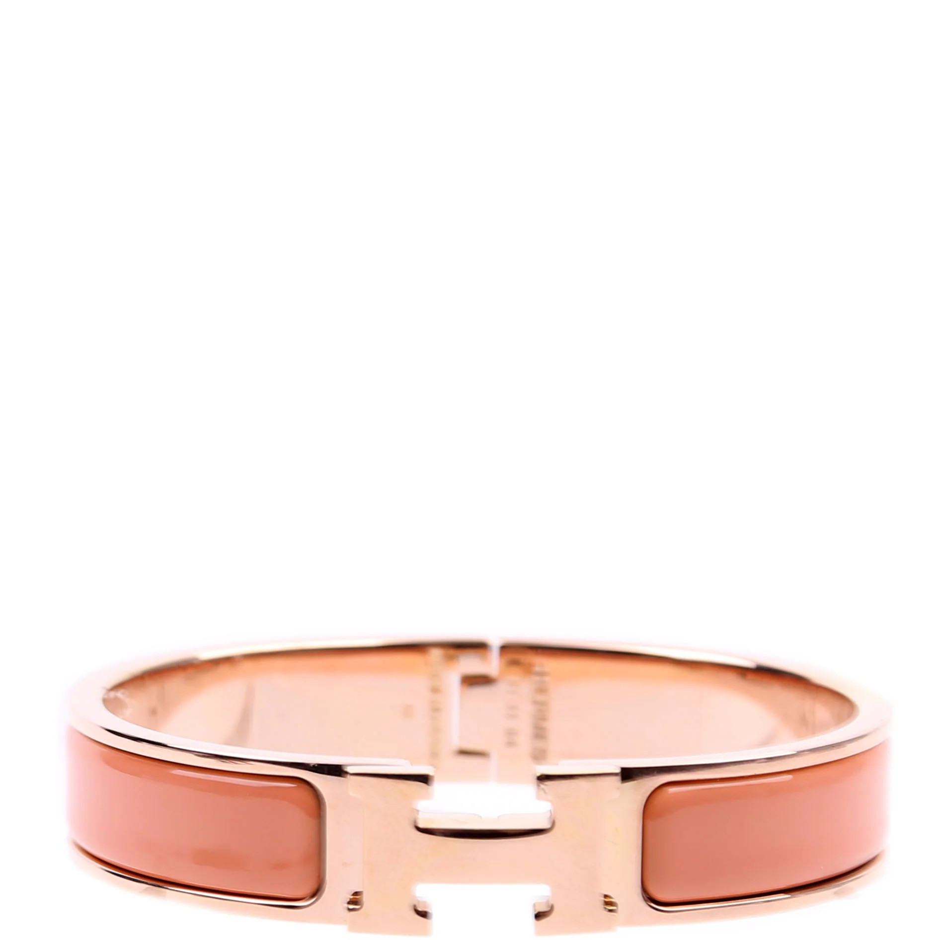 Clic Clac Narrow PM Bracelet Peach/Rose Gold | Keeks Designer Handbags