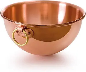 Mauviel M'Passion Copper Egg White Beating Bowl With Ring, 5-qt, Made in France | Amazon (US)