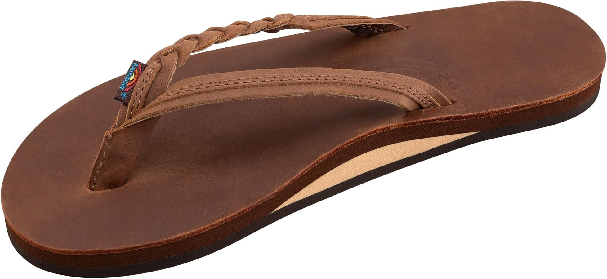 Rainbow Sandals Women\u2019s Flirty Braidy Premier Leather w/Single Braided Strap | Amazon (US)