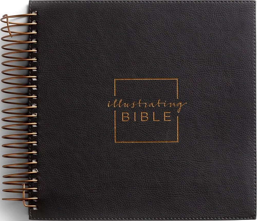 Illustrating Bible NIV - Spiral Bound Bible Journal, Dark Gray J3482 (8 Point Font) | Amazon (US)