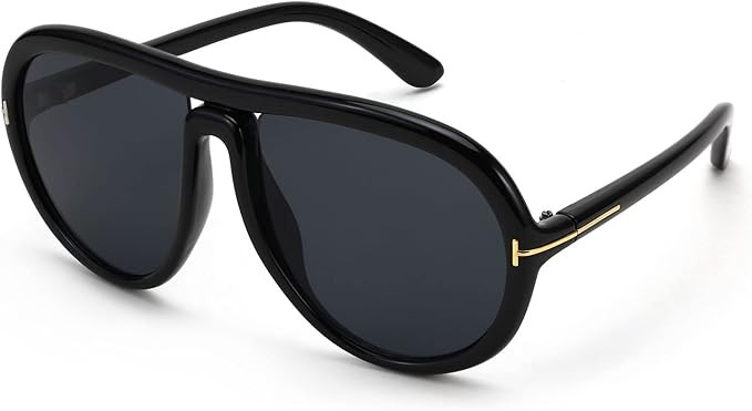 Karsaer Oversized Vintage Aviator Sunglasses for Men Women，Big Retro Round Aviator Sunglasses K... | Amazon (US)