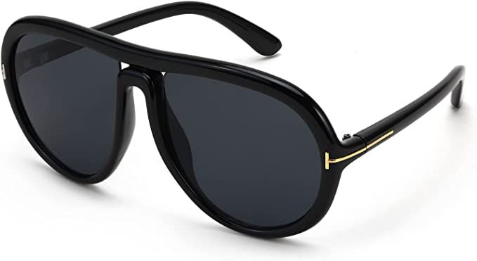 Karsaer Oversized Vintage Aviator Sunglasses for Men Women，Big Retro Round Aviator Sunglasses K... | Amazon (US)