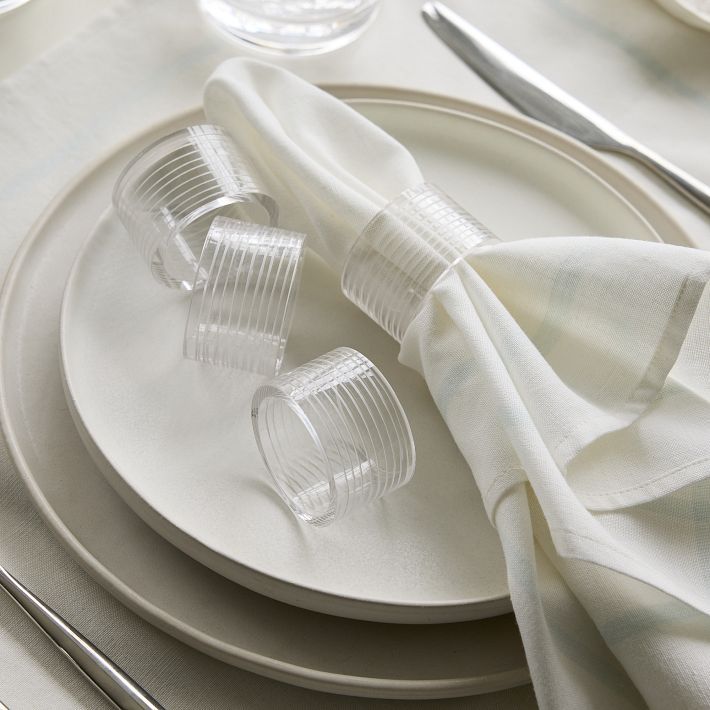 Billy Cotton Etched Glassware Napkin Rings | West Elm (US)