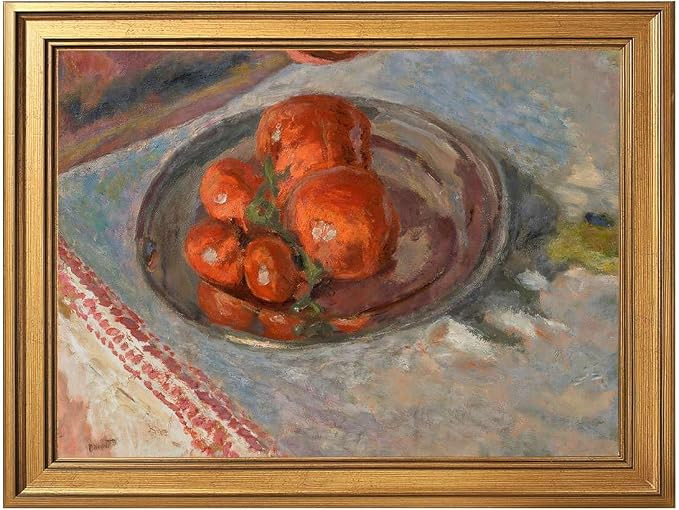 Tomatoes Still Life Poster Framed Canvas Print Oil Paintings Reproduction World Classics Vintage ... | Amazon (US)