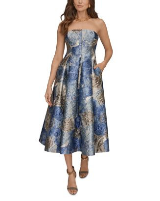 Strapless Jacquard Midi Dress | Bloomingdale's (US)