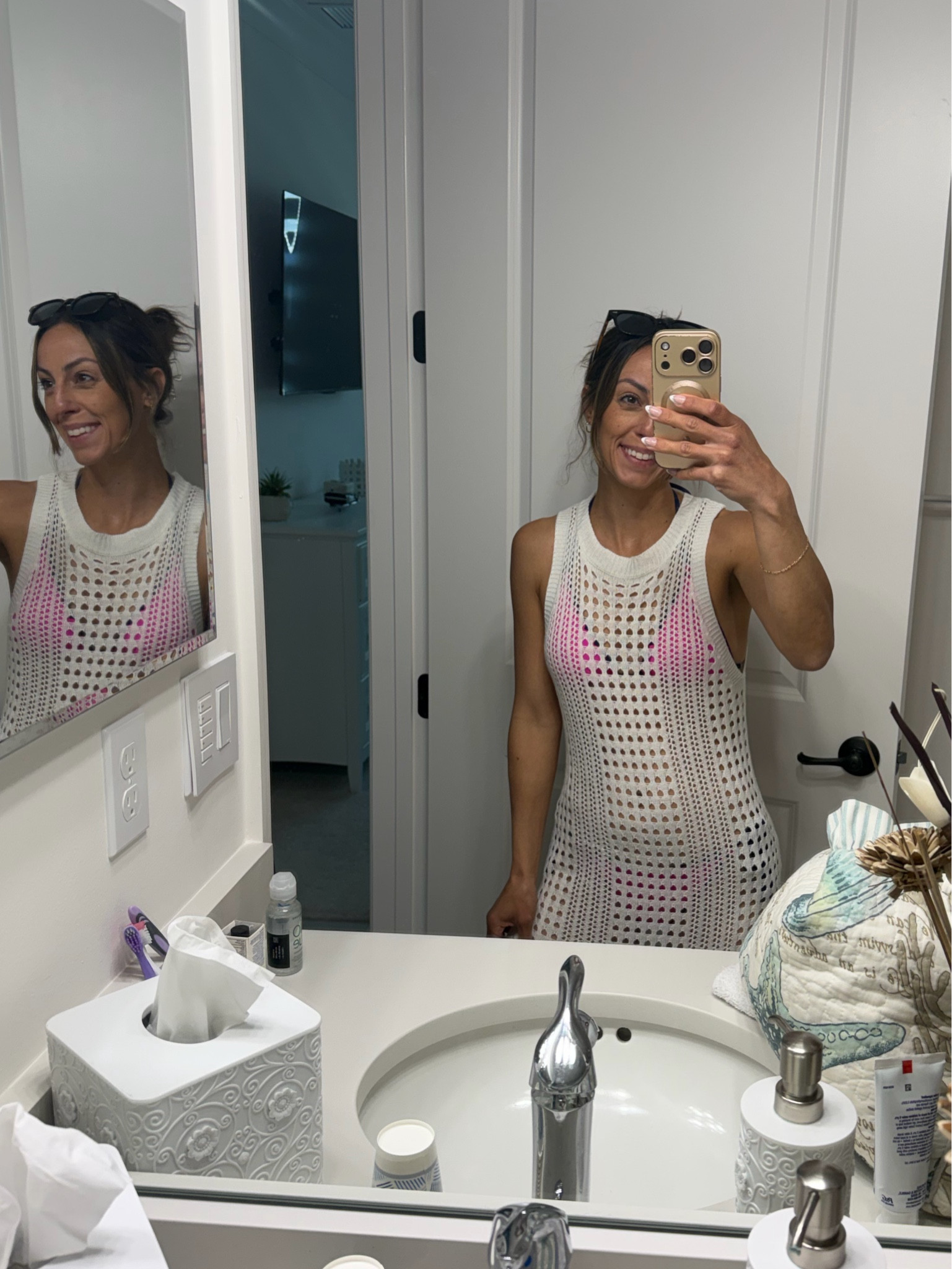 my favorite summer beach/pool coverup, always get compliments! 👙

Currently only have in 3 colors which they won’t let me link currently but here are similar! 


Knitted, knit, crochet, pool, beach, vacation, resort, summer, spring, sexy, slit, scoop neck, soft, comfortable, stretch 

Ltkshop ltkbikini ltkamazon

#LTKootd #LTKTravel #LTKSwim