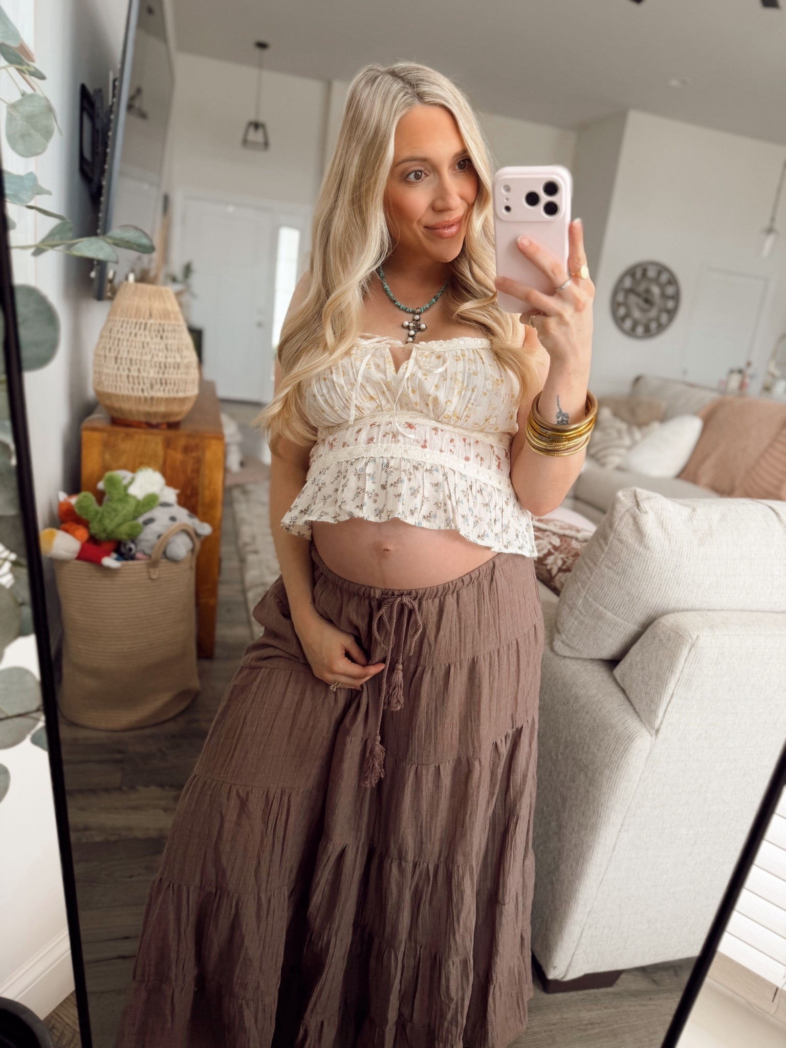 Spring bump style | spring + summer pregnancy | @American Eagle Outfitters 

#LTKBaby #LTKootd #LTKBump