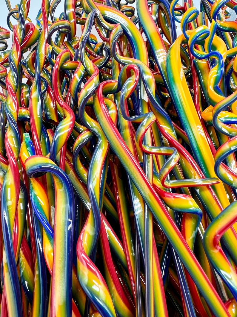 COE90 Rainbowpremium Vitrigraph Ribbons for Fused Glass Projects Sold as a 4oz Pack - Etsy | Etsy (US)