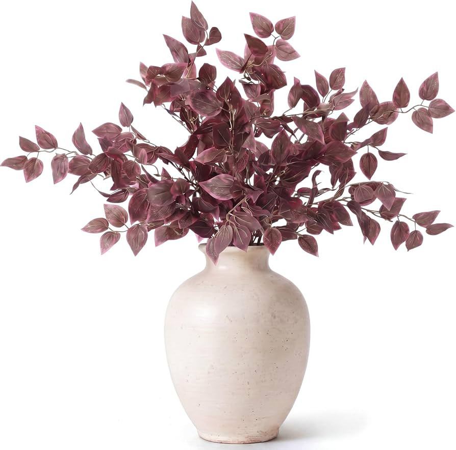 6 Pcs Eucalyptus Stems Artificial Eucalyptus Leaves Greenery Branches Fake Plants for Wedding Cen... | Amazon (US)