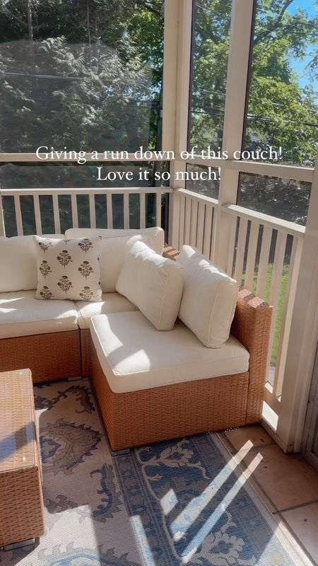 Outdoor couch - patio furniture - screened  in porch - outdoor sofa 

#LTKhome #LTKSeasonal #LTKfamily