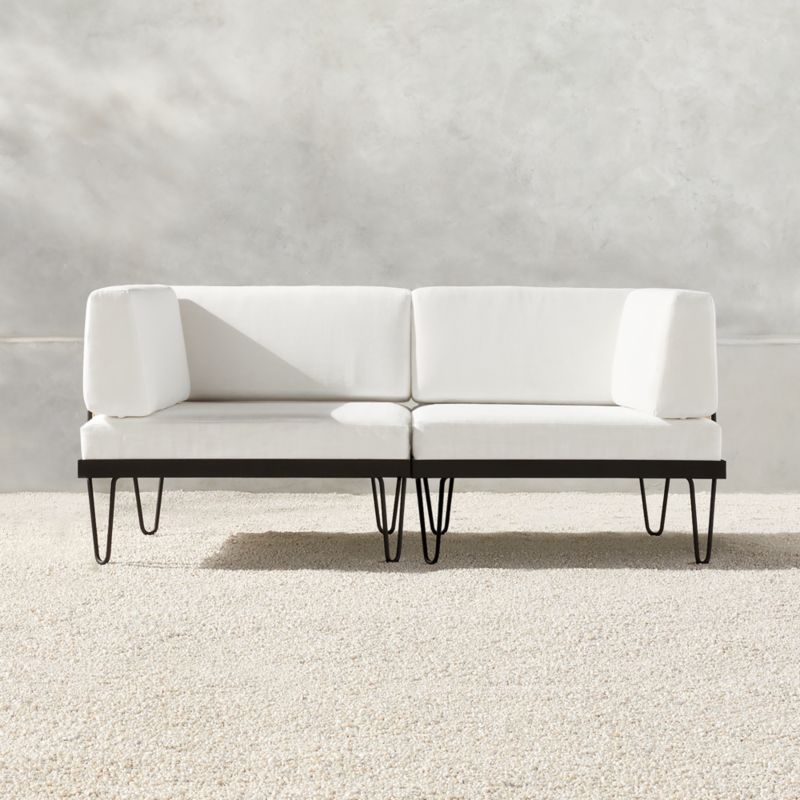 Rossi 2-Piece Loveseat with Metal Frame | CB2 | CB2