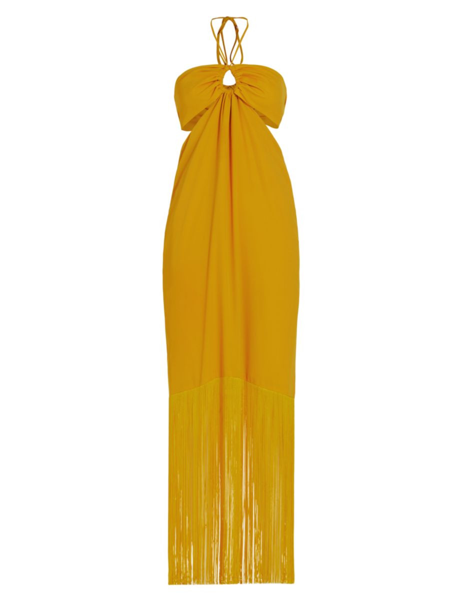 Arrecife Cut Out Fringe-Trim Maxi Dress | Saks Fifth Avenue