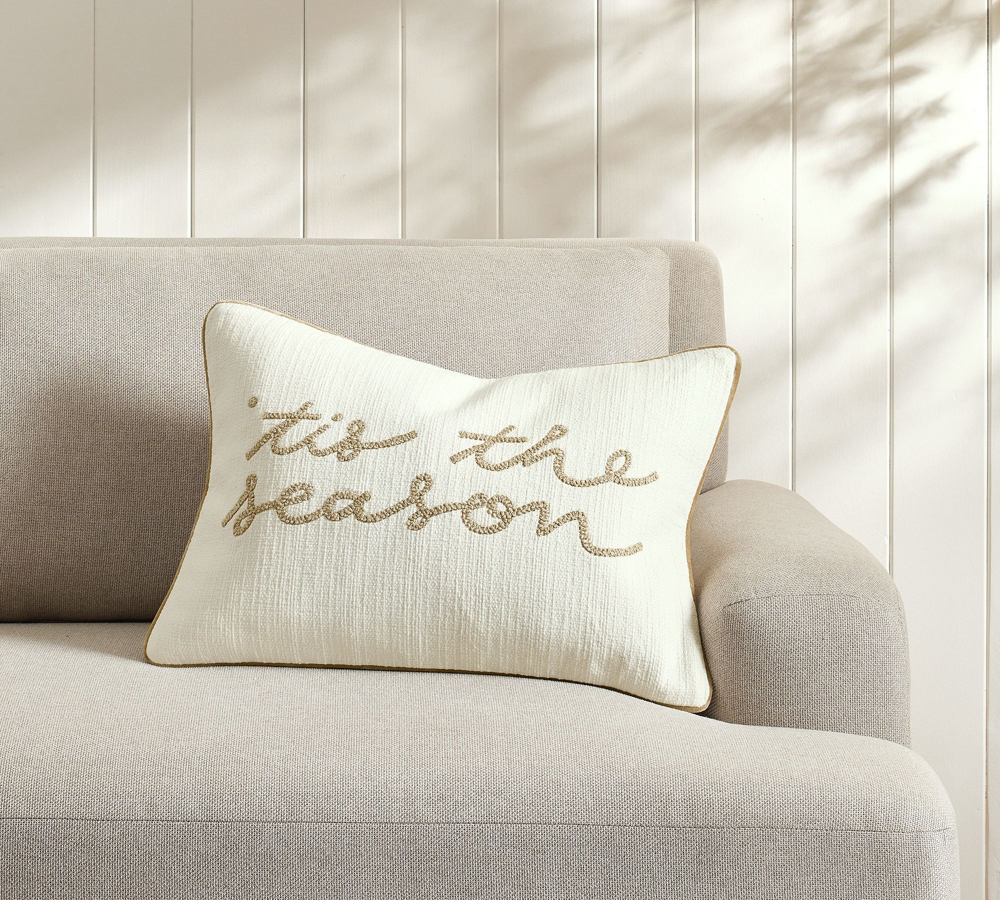 Tis' The Season Lumbar Pillow Cover | Pottery Barn (US)