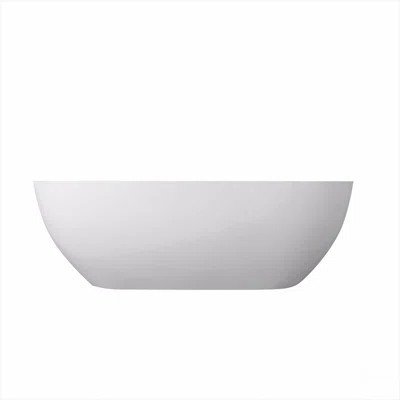 68.9 Inch Freestanding Solid Surface Soaking Bathtub | Wayfair North America
