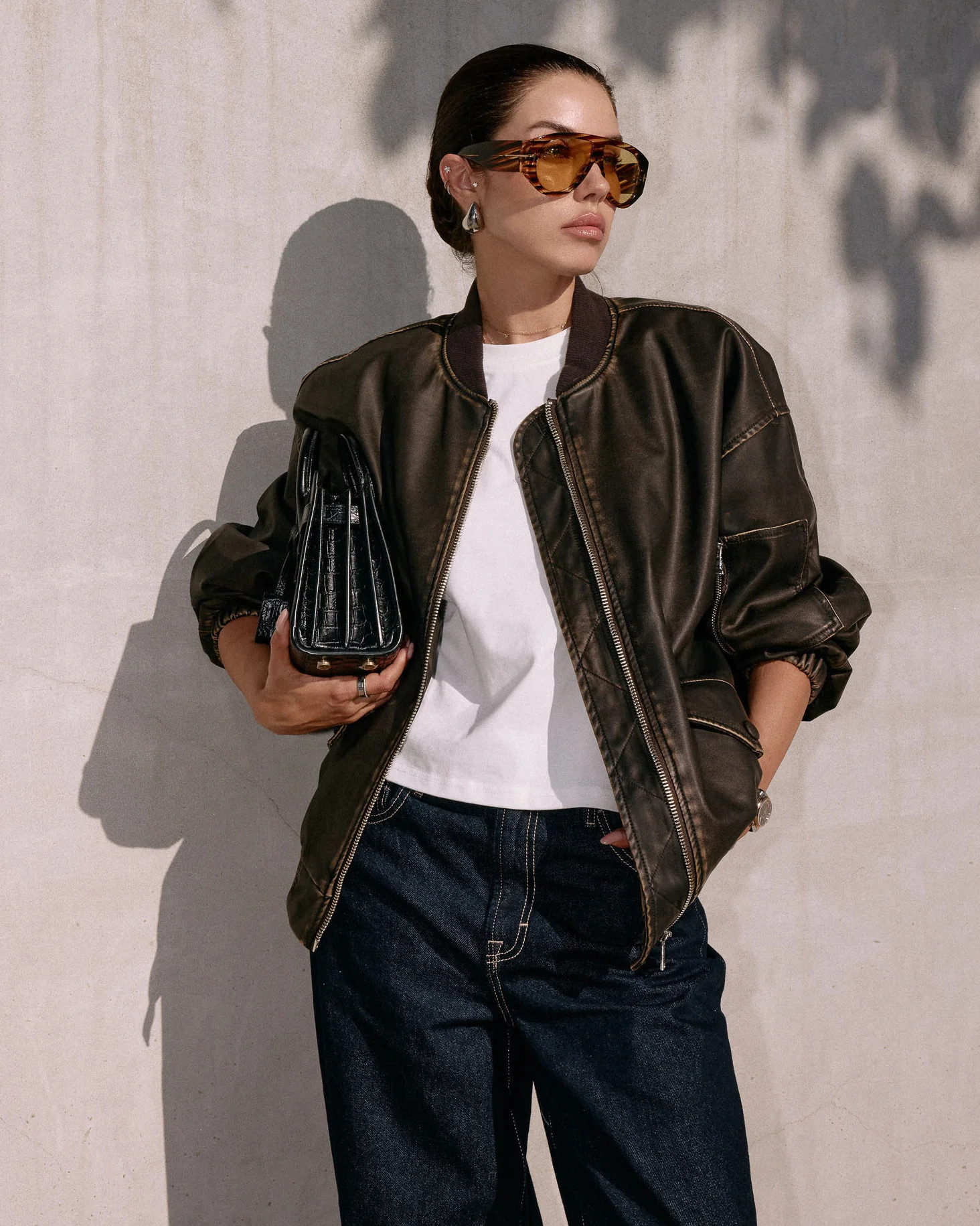 Lets Get Lost Oversized Bomber Jacket | VICI