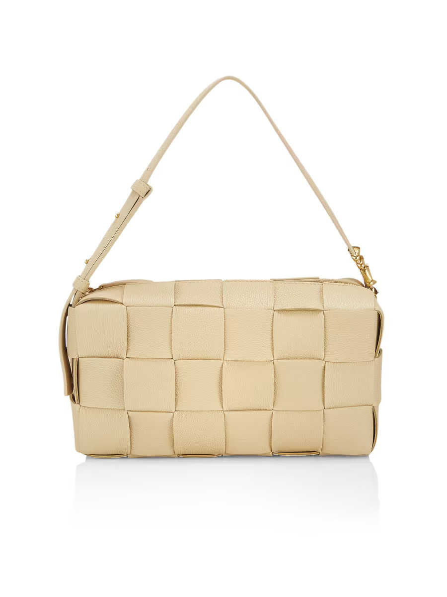 Borsa Intrecciato Leather Shoulder Bag | Saks Fifth Avenue