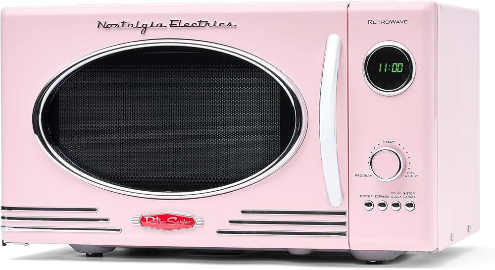 Nostalgia Retro Countertop Microwave Oven - Large 800-Watt - 0.9 cu ft - 12 Pre-Programmed Cookin... | Amazon (US)