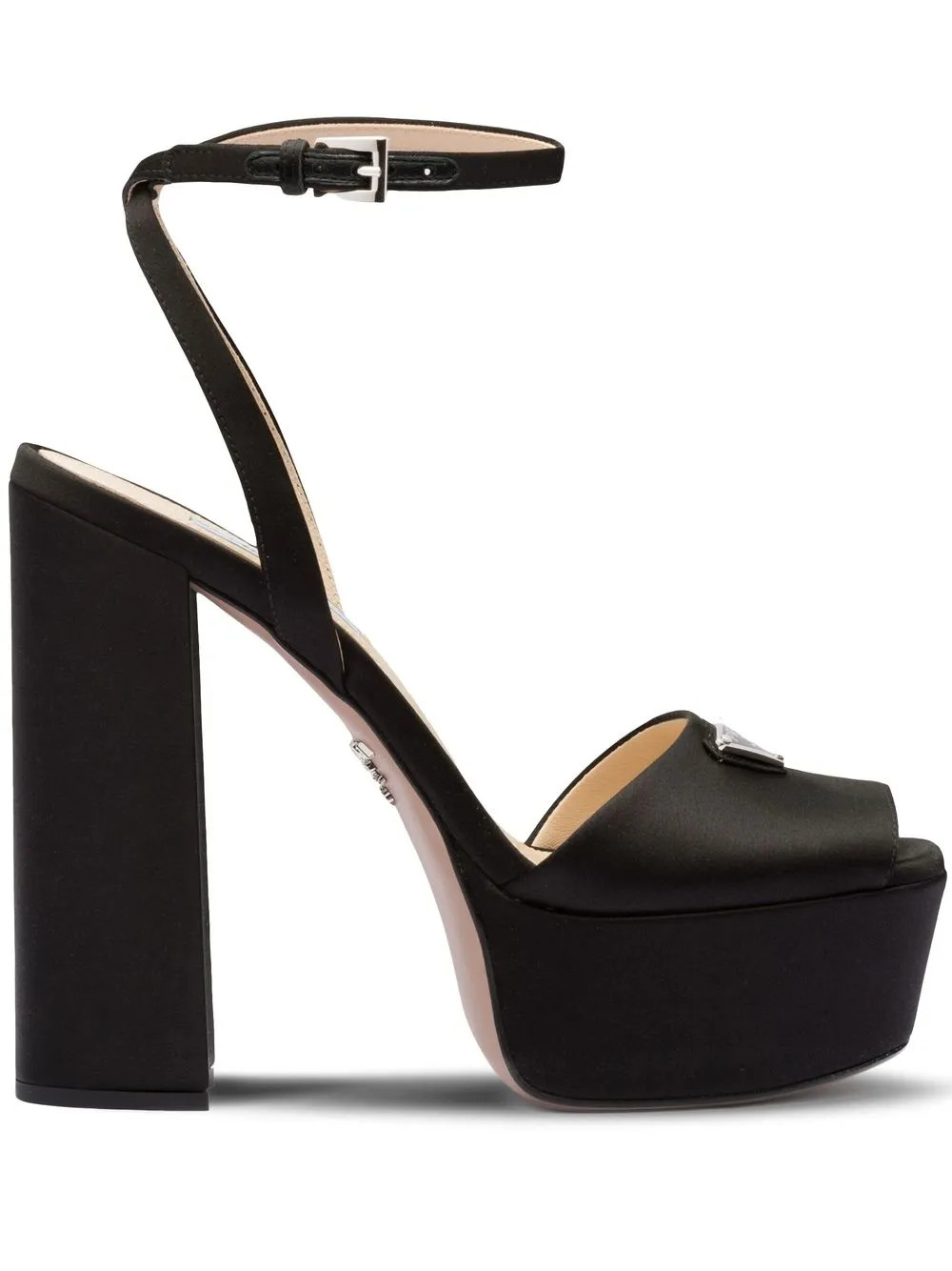 Prada Satin Platform 135mm Sandals - Farfetch | Farfetch Global