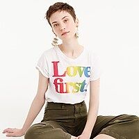 Women's J.Crew X Human Rights Campaign "Love first" T-shirt | J.Crew US