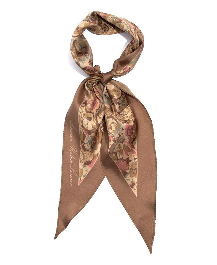 Lauren Ralph Lauren Women's Calista Floral Diamond Scarf & Reviews - Hats, Gloves & Scarves - Han... | Macys (US)