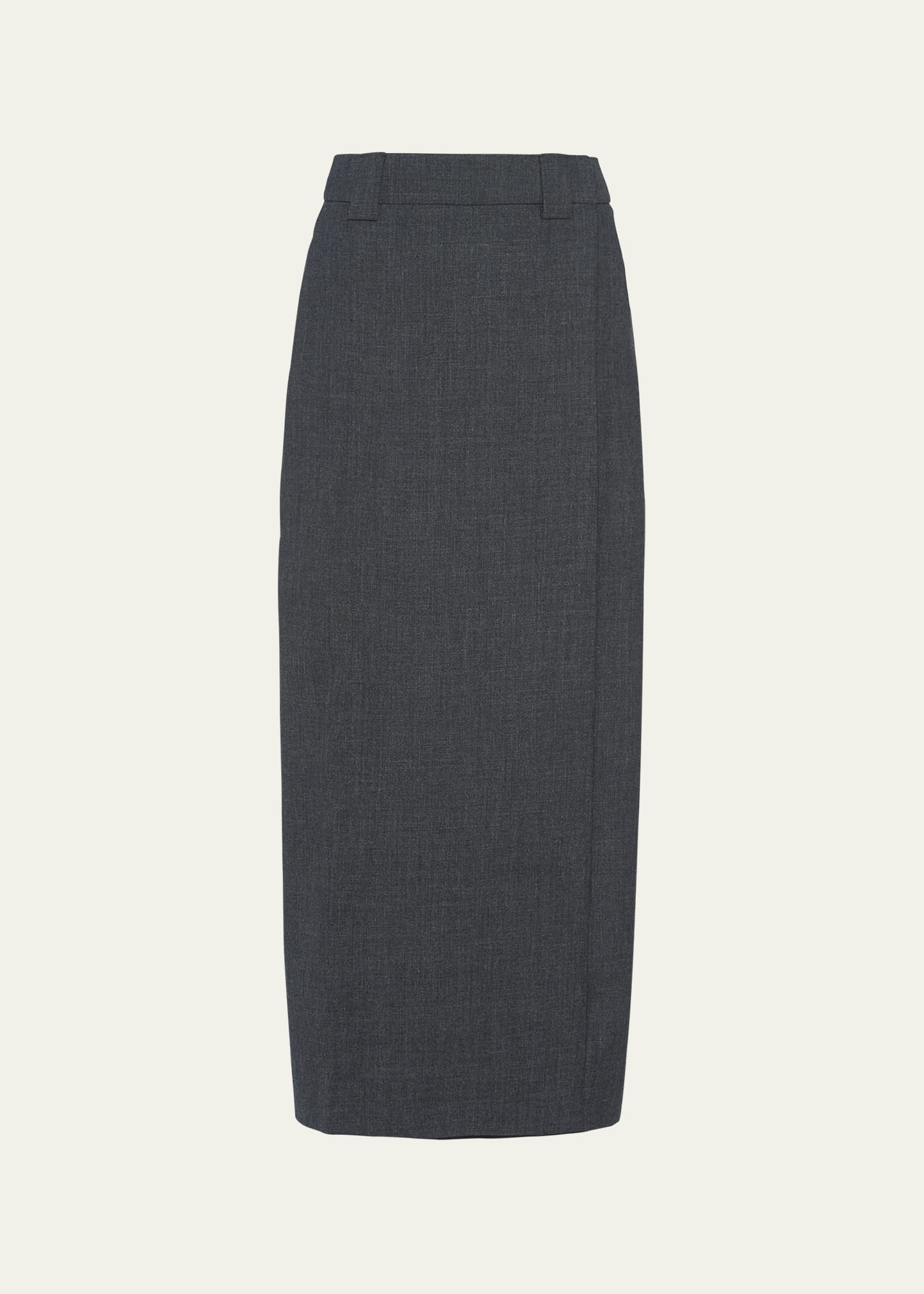 Prada Wraparound Wool Midi Skirt | Bergdorf Goodman
