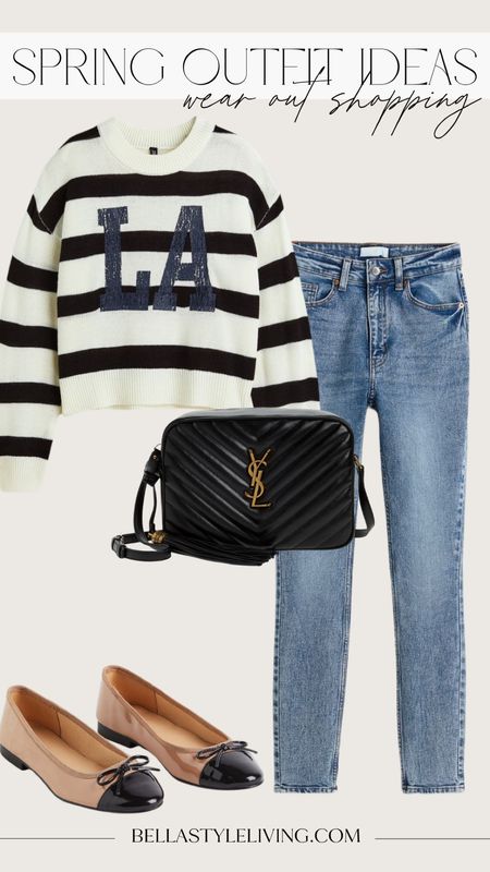 Cute casual outfit | business casual | ballet flats | jeans | stripped sweater 

#LTKFind #LTKtravel #LTKshoecrush