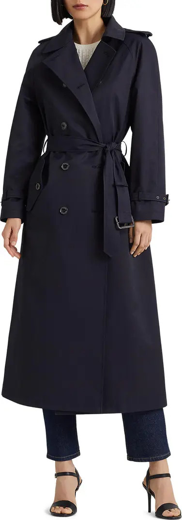 Belted Cotton Blend Gabardine Trench Coat | Nordstrom