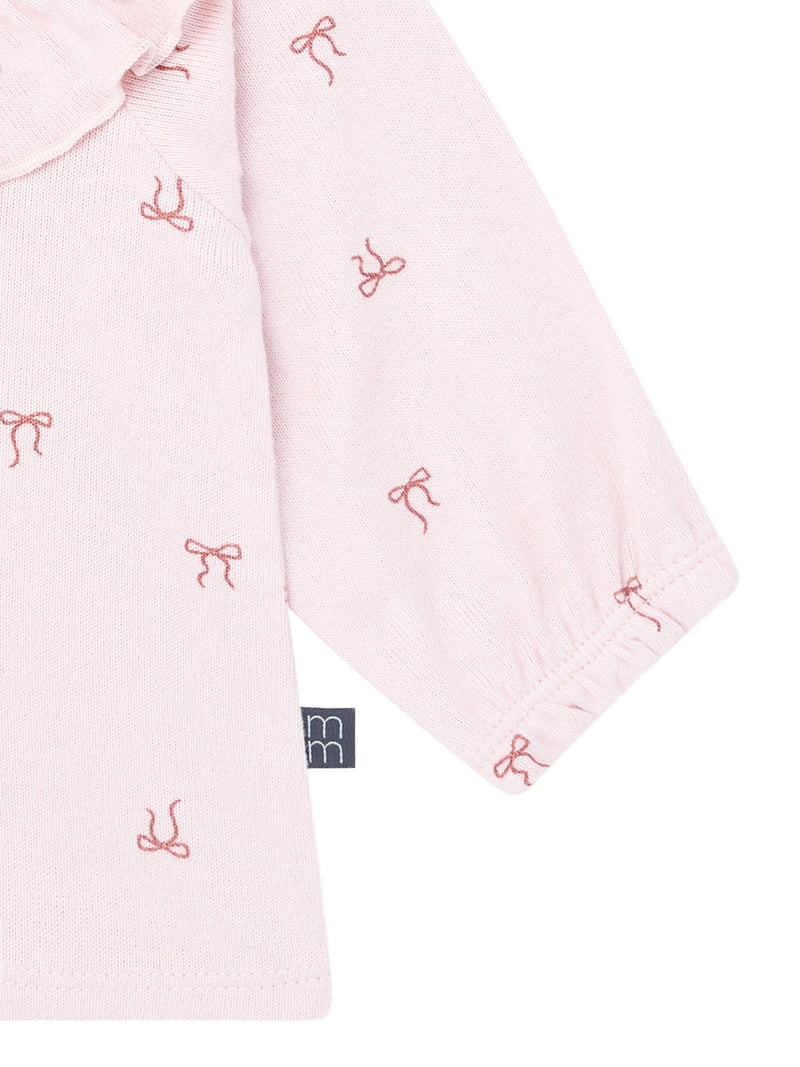 Modern Moments by Gerber Baby Girl Hacci Outfit Set With Ruffle, 2-Piece, Sizes 0/3 Months -24 Mo... | Walmart (US)