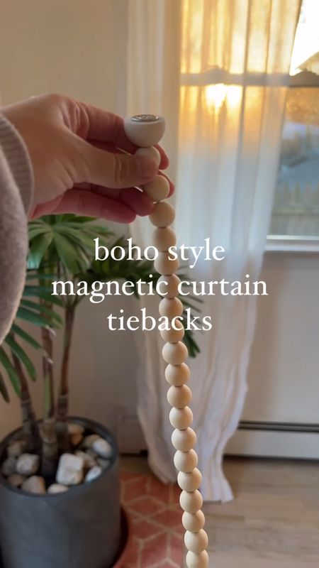 Boho style curtain tiebacks. My solution to keeping the curtains off the baseboards this winter ❄️ 

#LTKhome