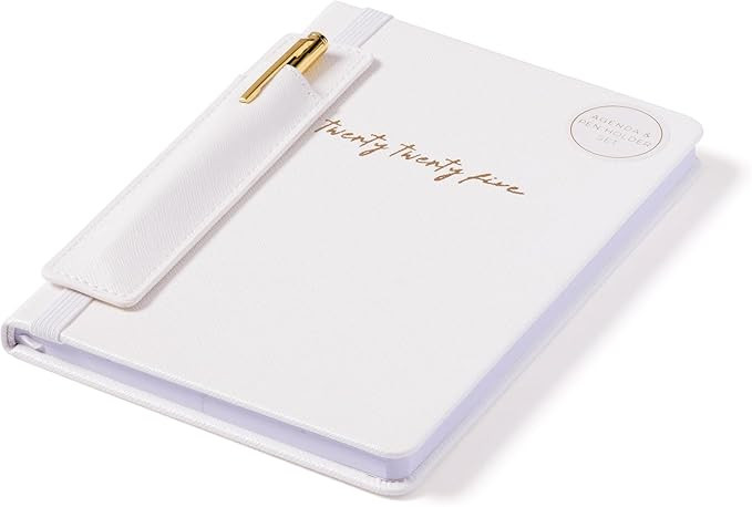 2025 Eccolo 12 Month Hardcover Bound Planner With Pen, Yearly, Monthly & Weekly Pages (Portable S... | Amazon (US)