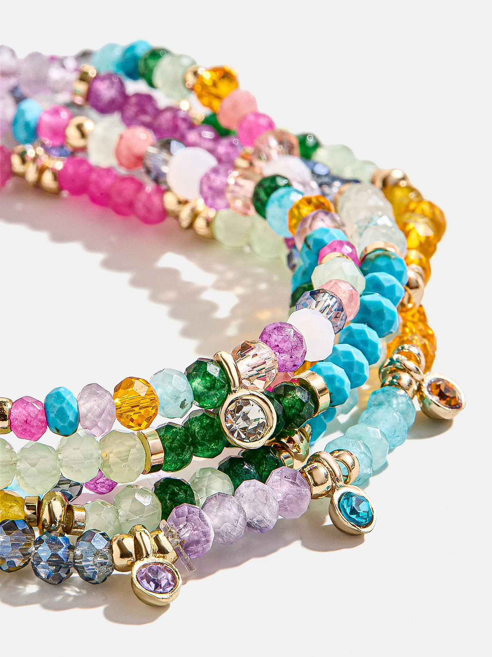 Indya Semi-Precious Layered Bracelet Set  - Multi | BaubleBar