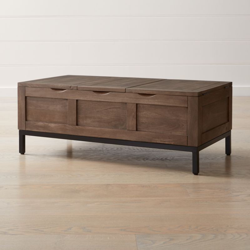 Tucker Grey Rectangular Trunk + Reviews | Crate and Barrel | Crate & Barrel