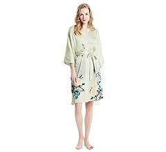 Grace Silk 100% Silk Short Robe Kimono | Amazon (US)