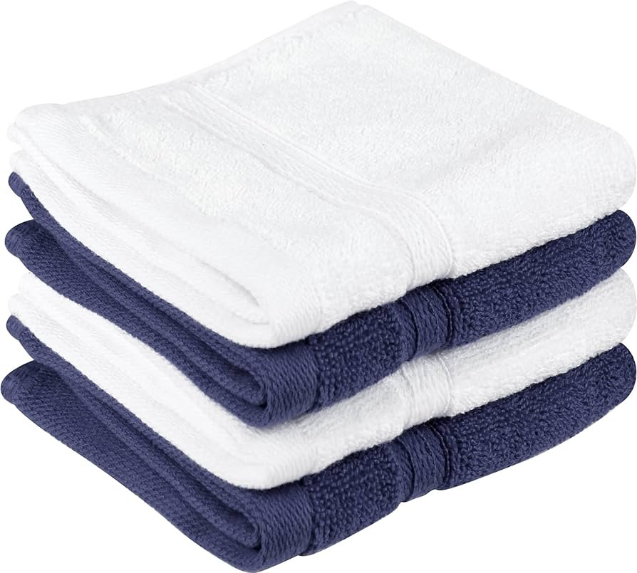 Towel and Linen Mart 100% Cotton - Wash Cloth Set - Pack of 4,Luxurious, Absorbent and Soft Feel ... | Amazon (US)