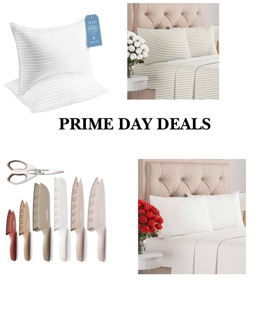 I always try to grab fresh sheets and new pillows when they go on sale 🤍 loving these neutral stripes — perfect for that clean cozy vibe 🛏️✨ #primedaydeals #amazonfinds #beddinggoals #neutralhome #cozybedroom 