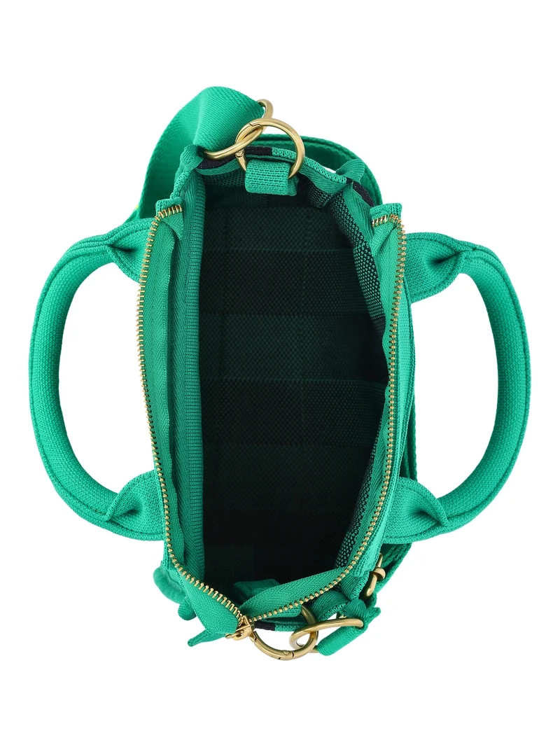 Free Assembly Women's Mini Satchel Handbag, Green/Navy | Walmart (US)