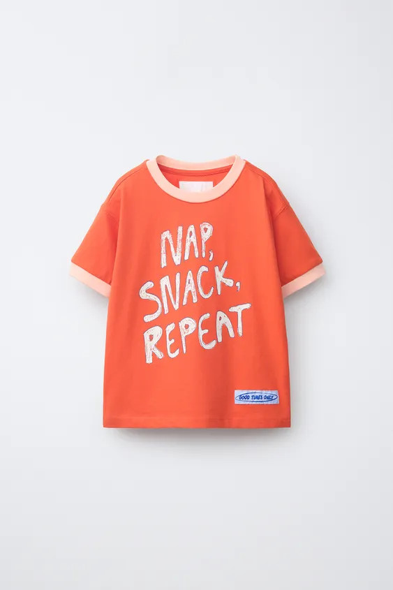 CONTRAST TEXT T-SHIRT | Zara US