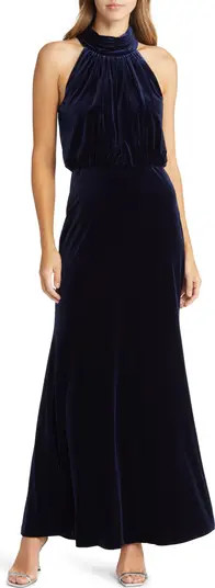Mock Neck Blouson Gown | Nordstrom