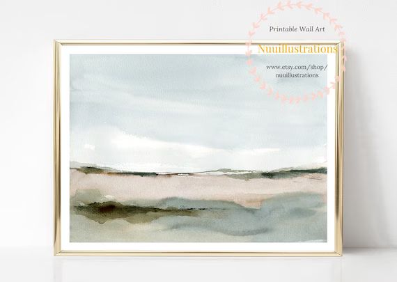 Watercolor Landscape Printable Wall Art Abstract Landscape | Etsy | Etsy (US)
