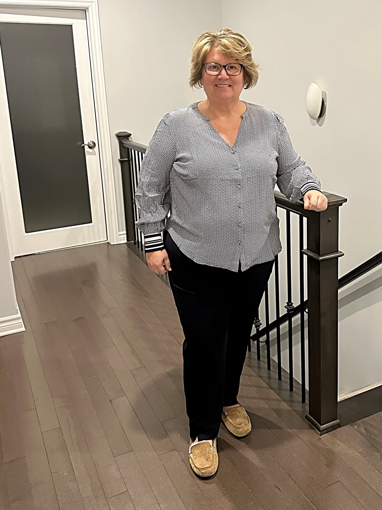 Love this new Talbots top! Fits TTS, wearing petite plus 2X. 
#winteroutfit #talbots #petiteplus #petitefashion #plussize  #over50fashion #newclothes #blouse #ltkover50
