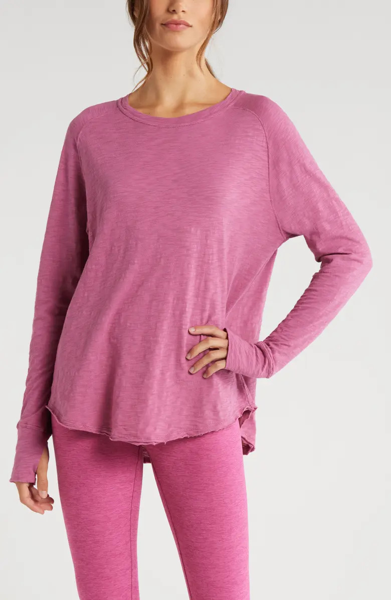 Relaxed Long Sleeve Slub Jersey T-Shirt | Nordstrom
