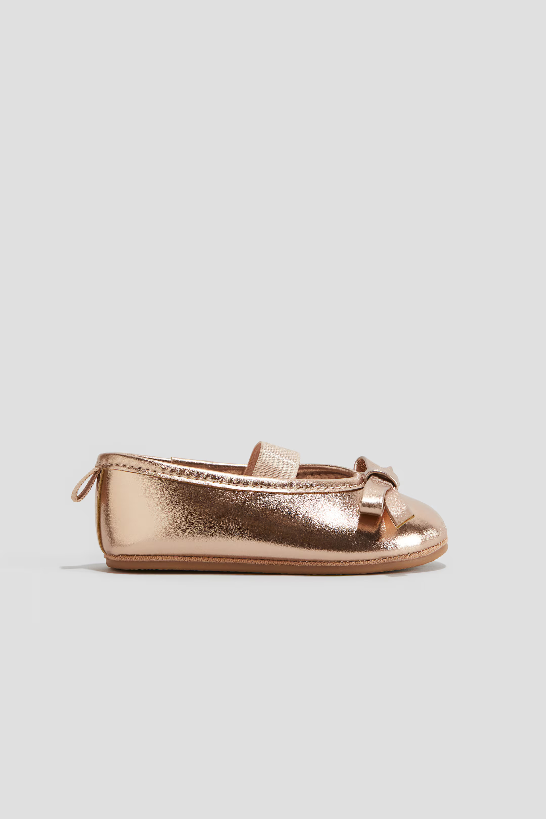 Bow-Detail Ballet Flats - Metallic pink - Kids | H&M US | H&M (US + CA)