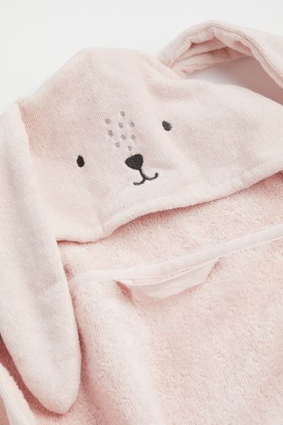Hooded Bath Towel - Light pink/rabbit - Home All | H&M US | H&M (US)