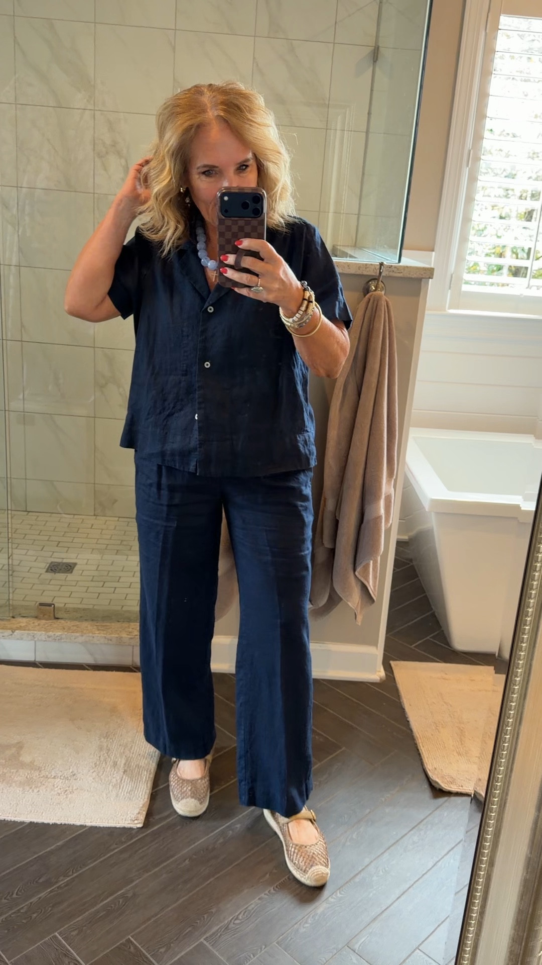 Quince linen size medium 28 inseam 
Get these shoes!!! They’re neutral and comfortable  
20% off my bracelets code NANETTE20

#LTKOver40 #LTKPetite #LTKootd