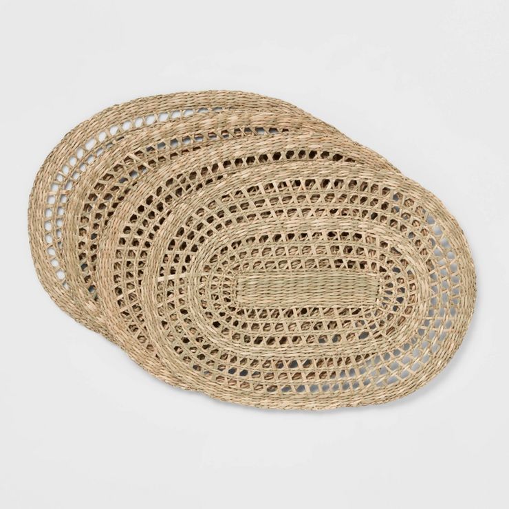 4pk Seagrass Oval Placemats - Threshold™ designed with Studio McGee | Target