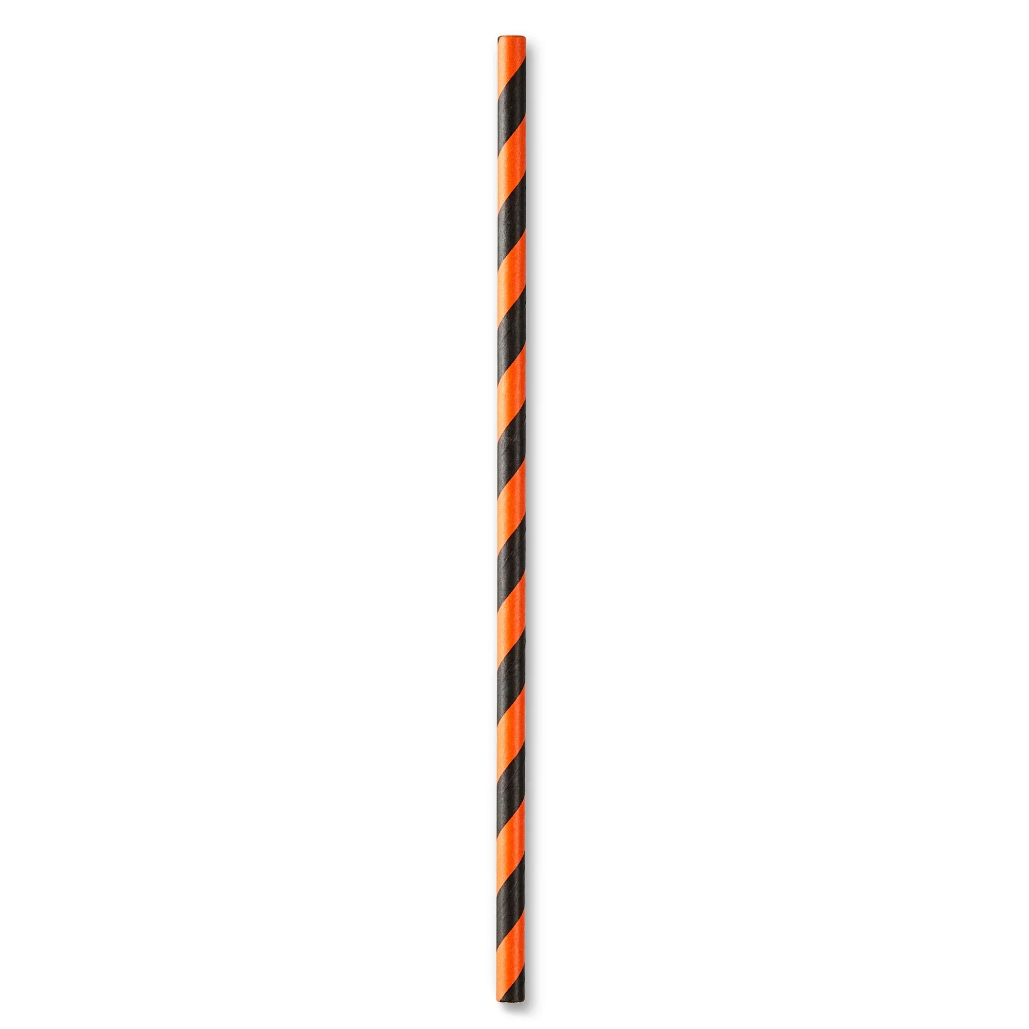 Halloween Paper Straws, Orange and Black, 7.75", by Way To Celebrate | Walmart (US)