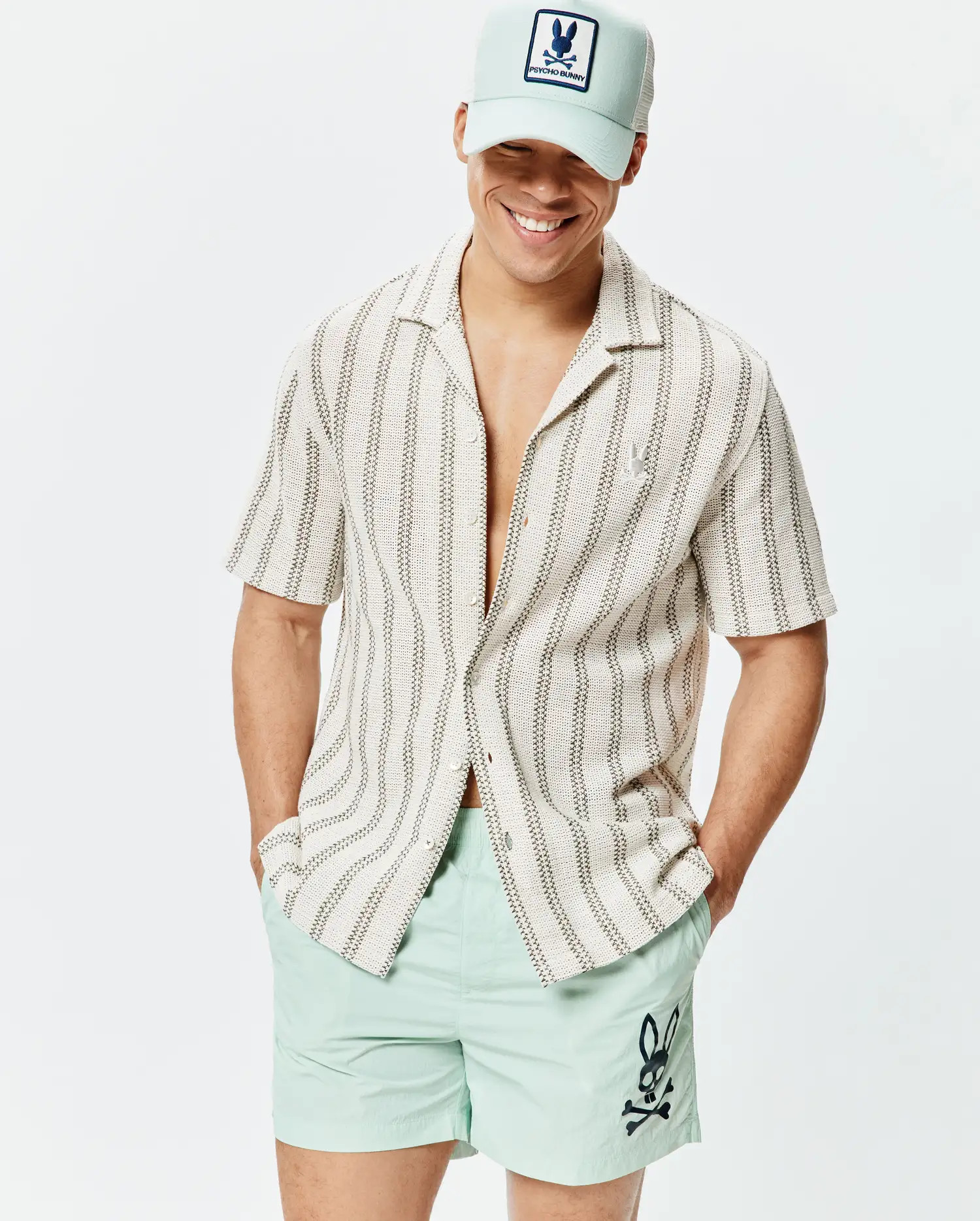 Premium Men's Tatum Crochet Shirt Canada | Psycho Bunny | Psycho Bunny (CA)