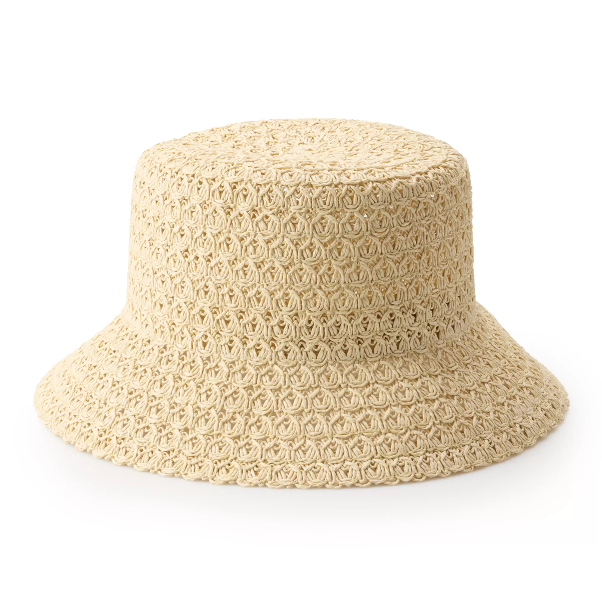 Women's LC Lauren Conrad Lace Straw Bucket Hat | Kohl's